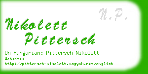 nikolett pittersch business card